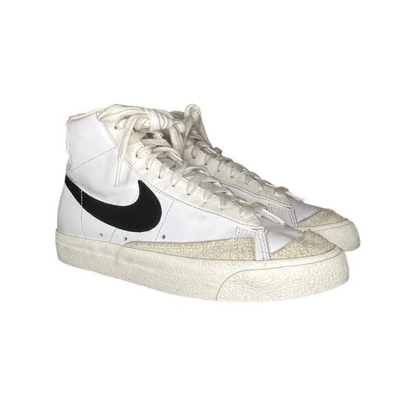 Nike Blazer Mid '77 Vintage Sneakers White/Black CZ1055-100 W8 - Picture 3 of 6